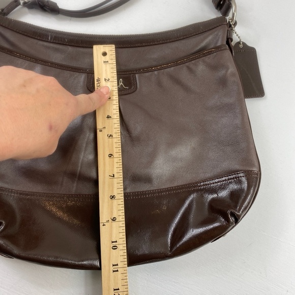 Coach Women’s Park Soft and Patent Brown‎ Leather Shoulder Satchel Bag Purse - Picture 13 of 15